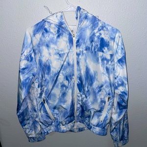 NWOT FOREVER 21 Blue Tie Dye Windbreaker